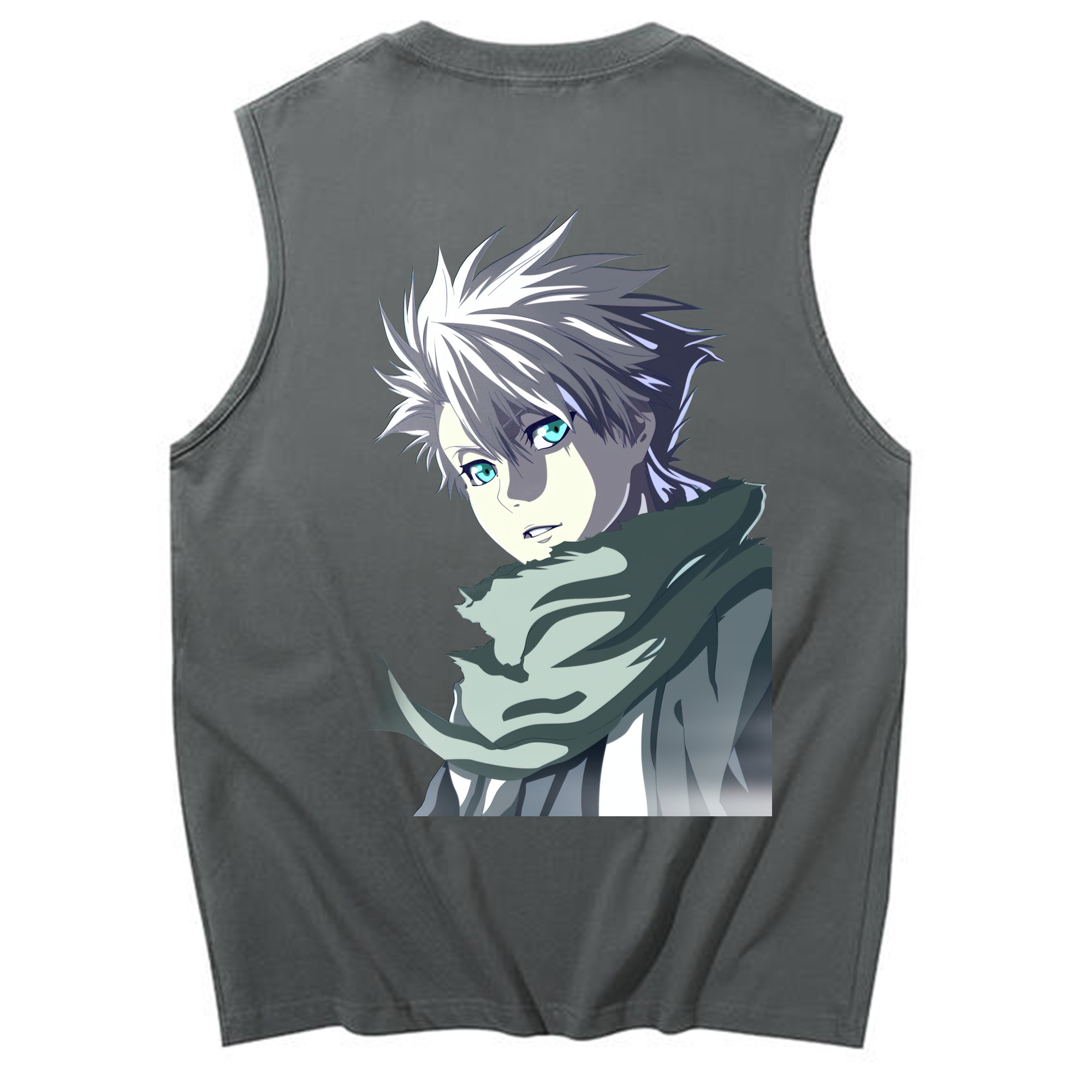（画像用） ブリーチ 日番谷冬獅郎（ひつがや とうしろう） BLEACH Hitsugaya Toushirou コットン100％タンクトップ（背面プリント）